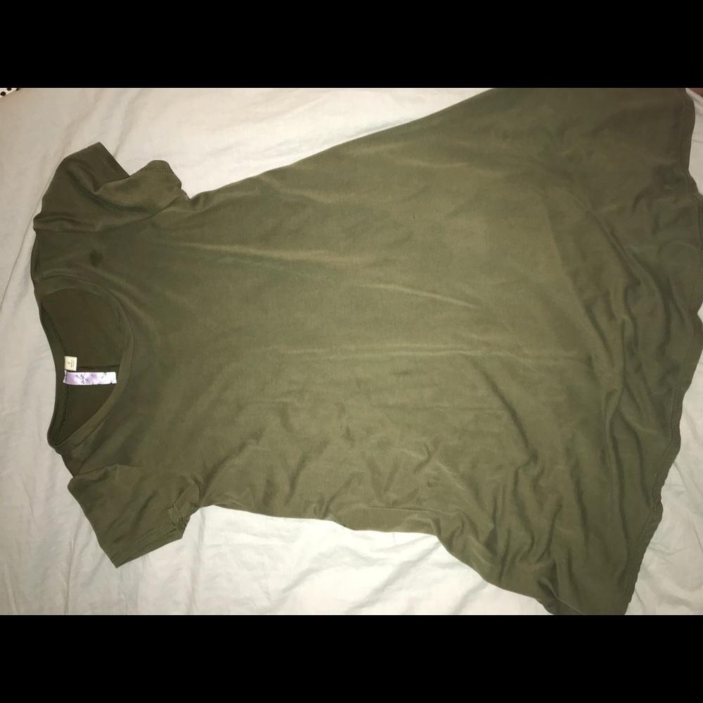 Olive green T-shirt dress